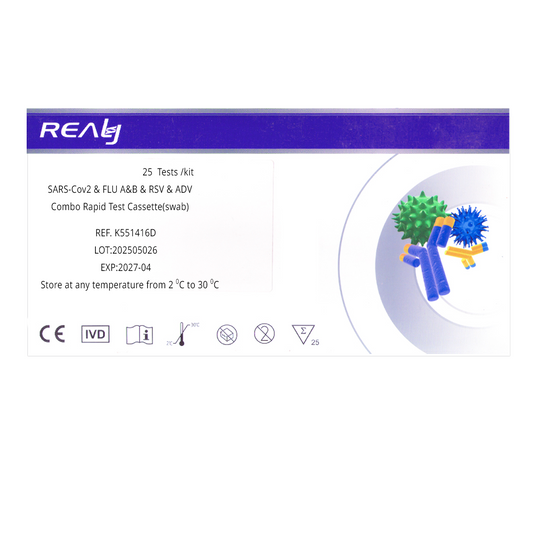 SARS-CoV-2 & Influenza A/B & RSV & ADV ( adenovirus) Antigen Combo Rapid Test kit REALY TECH