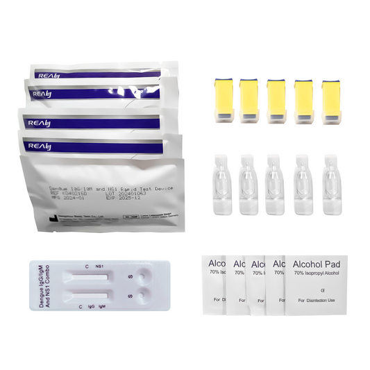 Pruebas rápidas de Dengue IgG/IgM and NS1 rapid Test Device 25 pruebas Realy Tech