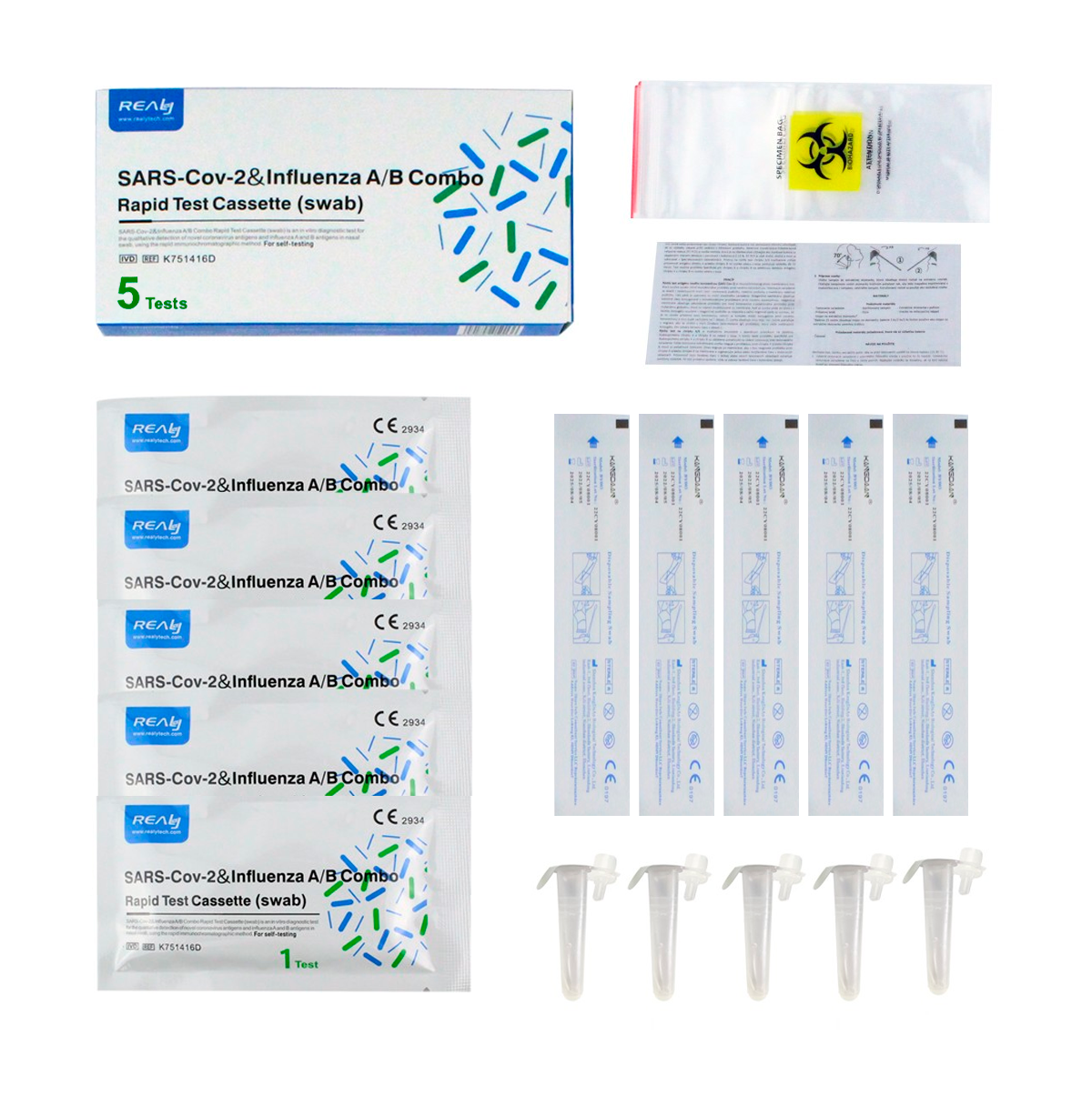 Pruebas Rápidas De Antígeno DUO Covid-19 + Influenza A/B Realy Tech