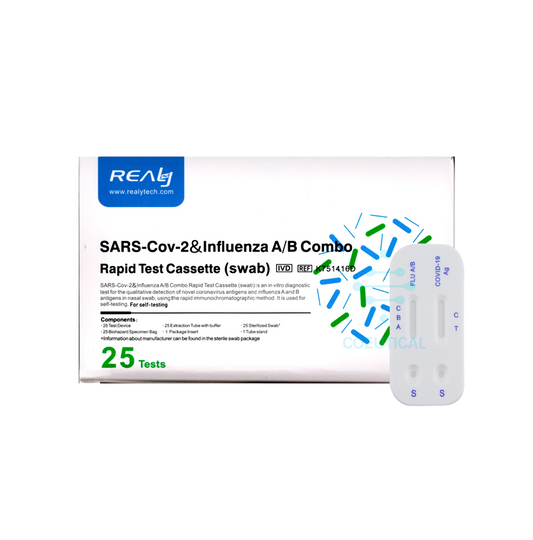 SARS-Cov-2 & Influenza A/B Combo Rapid Test Cassette (swab) 25 tests