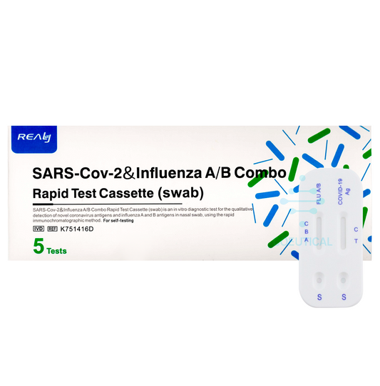 Pruebas Rápidas De Antígeno DUO Covid-19 + Influenza A/B Realy Tech