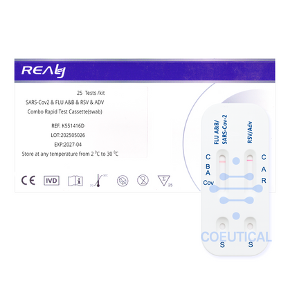SARS-CoV-2 & Influenza A/B & RSV & ADV ( adenovirus) Antigen Combo Rapid Test kit REALY TECH