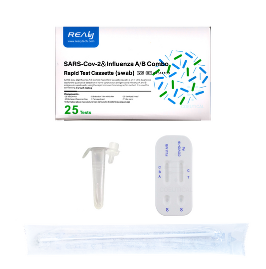 Pruebas Rápidas De Antígeno DUO Covid-19 + Influenza A/B Realy Tech